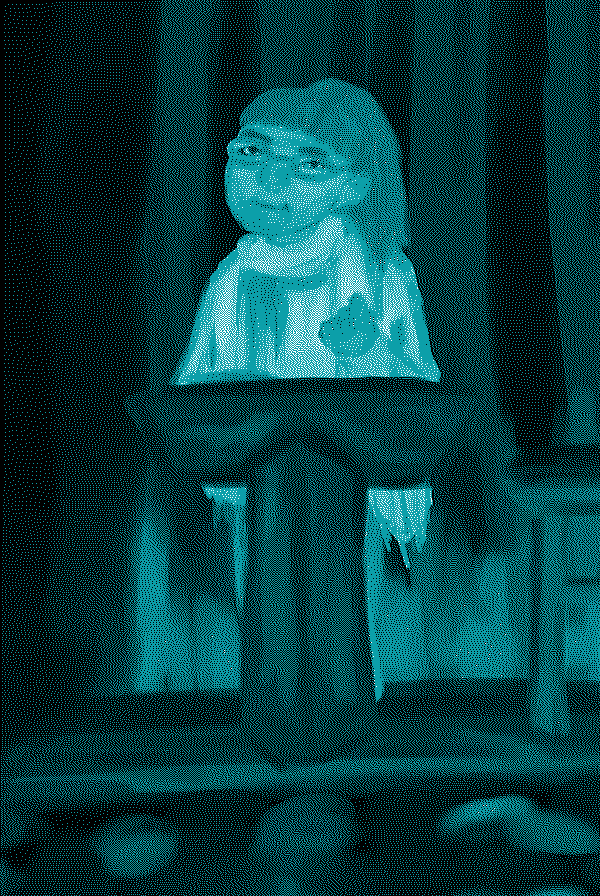 A digital painting of an elder at a podium.